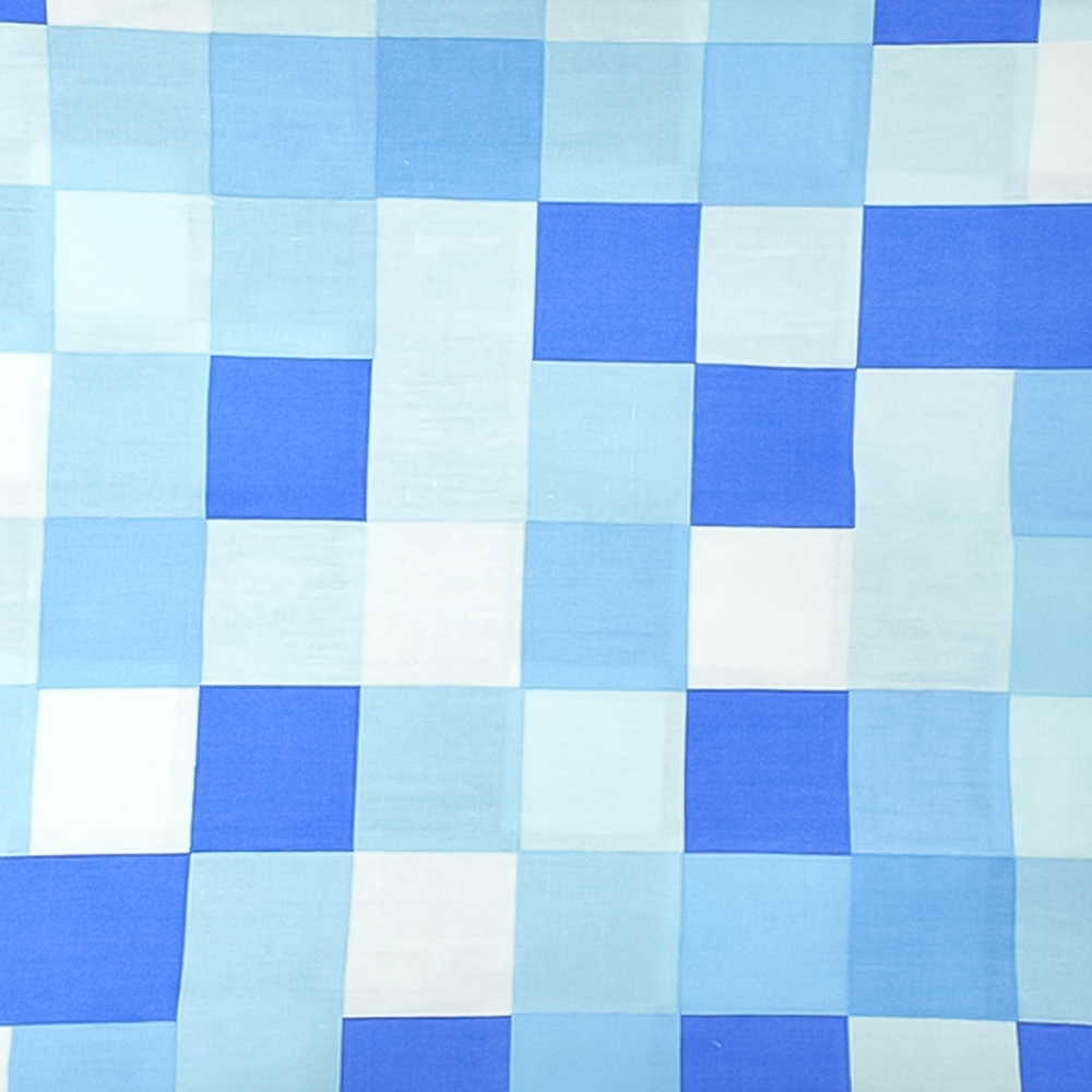 Velosso Checkered Blue Filled Cushion 43 x 43cm 2 Pack Image 2