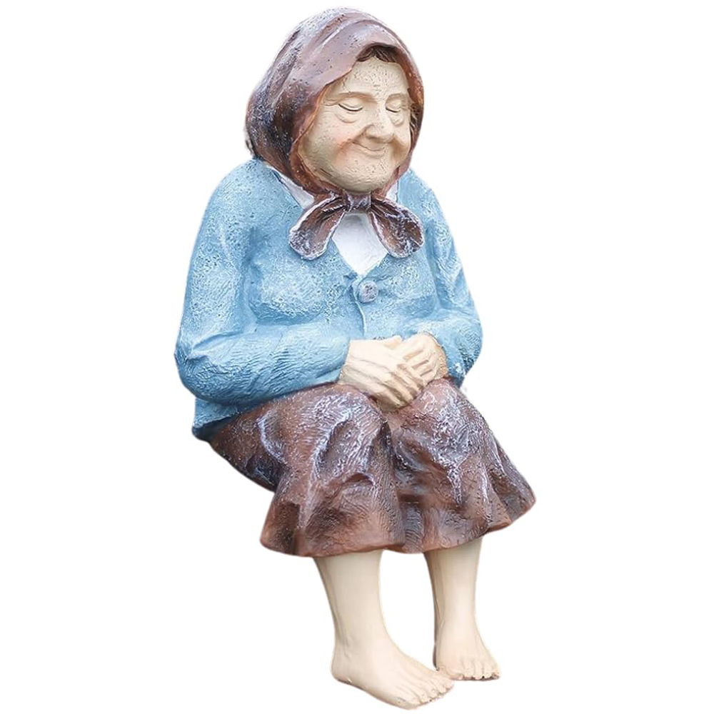 Marco Paul Sitting Grandmother Statue Garden Ornament Image 1