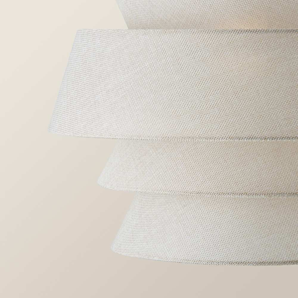 ValueLights Valerie 5 Tier Natural Linen Ceiling Lamp Shade Image 5