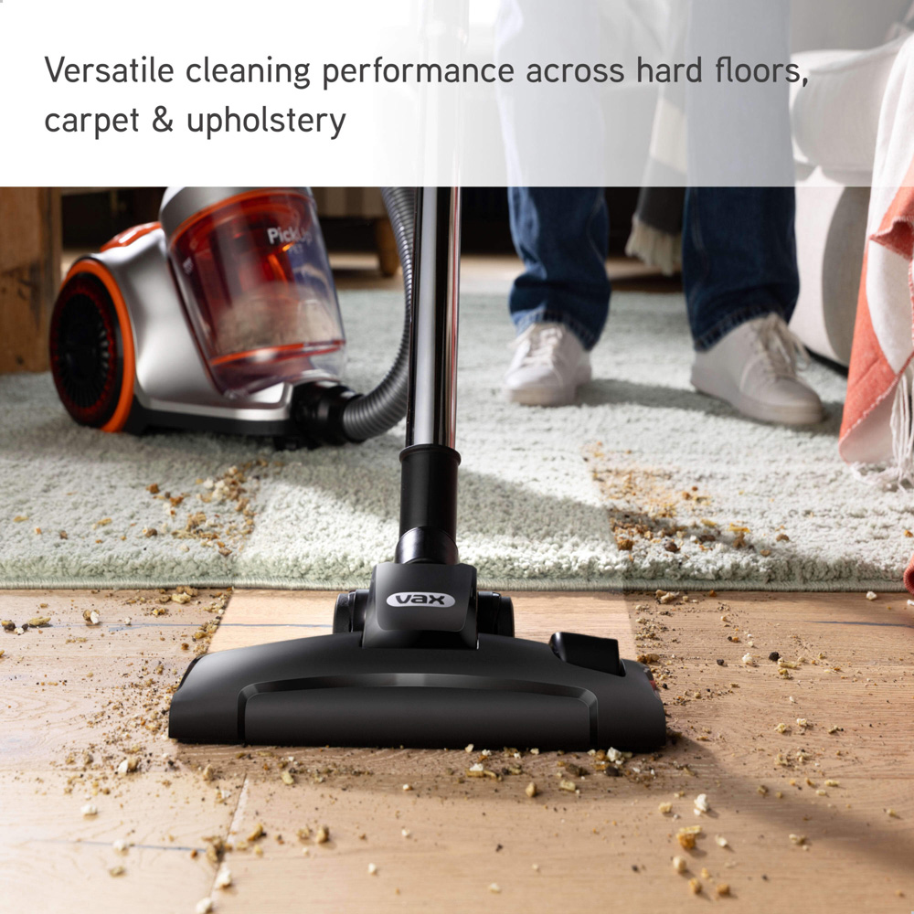 Vax Silver and Orange Pick Up Pet Cylinder Bagless Corded Vacuum Cleaner 800W Image 3