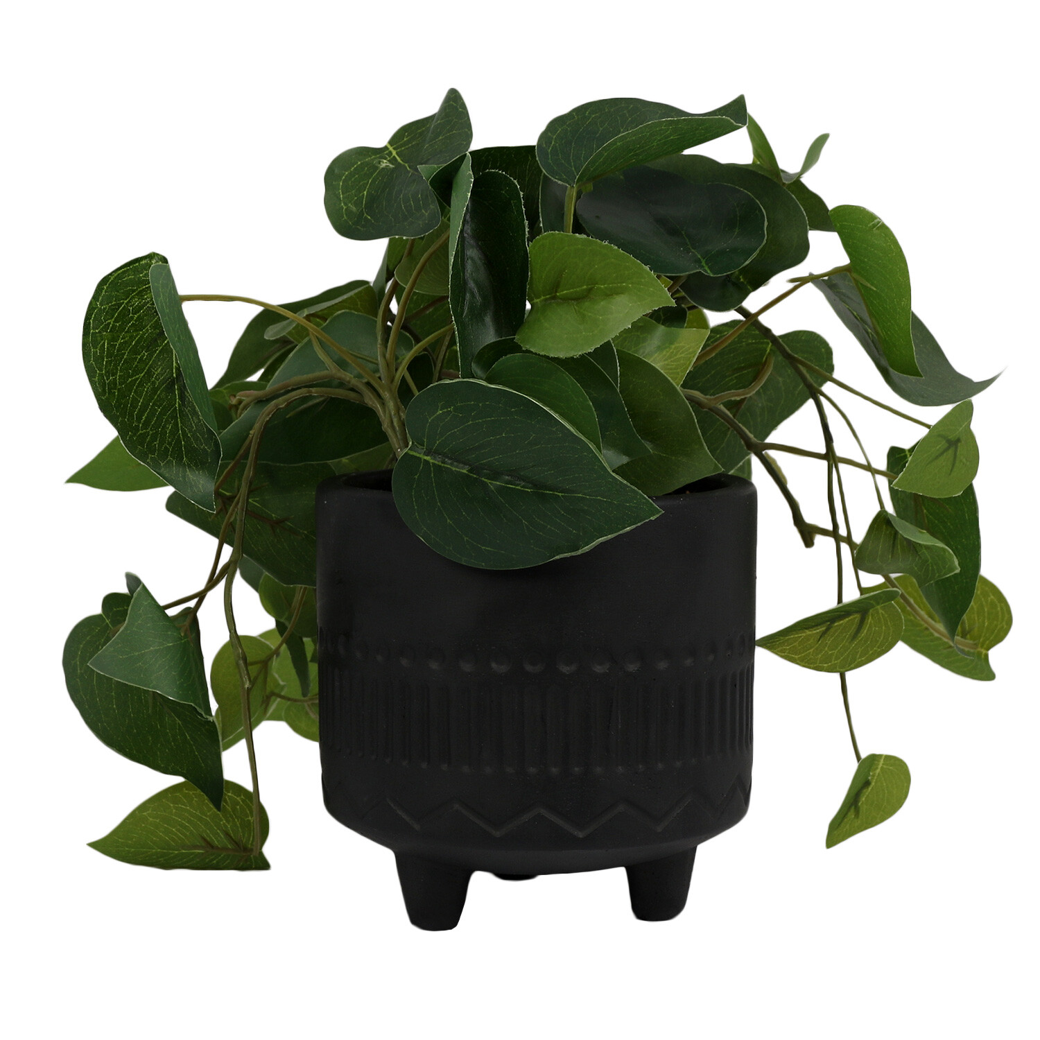 Ivy Artificial Plant in Black Footed Pot Image 2