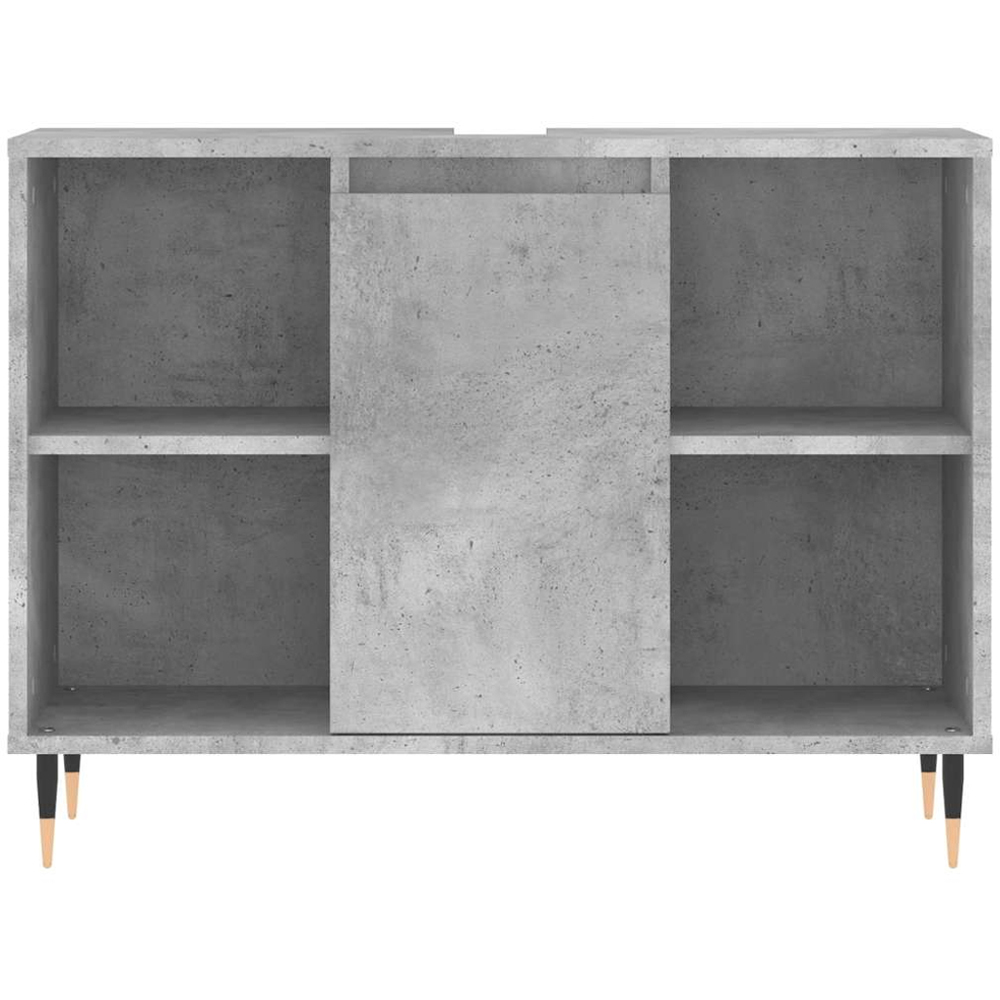 vidaXL Single Door 4 Shelf Grey Bathroom Cabinet Image 6