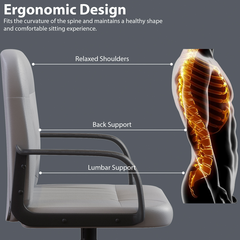 Vida Designs Morton Grey Office Chair Image 5