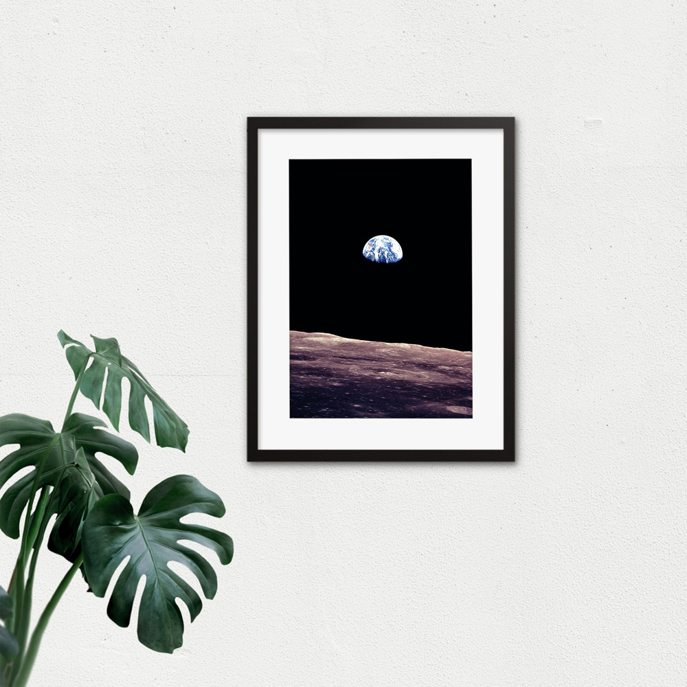 Wee Blue Coo NASA Planet Earth Lunar Surface Moon Space Photo Framed Wall Art Print 30 x 41cm Image 3