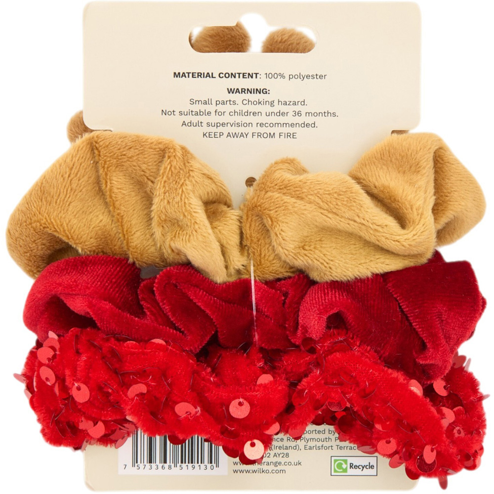 Pack of 3 Velvet Scrunchies Image 2