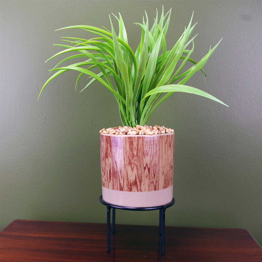 Leaf Grass Artificial Plant in Ceramic Planter 35cm Image 2