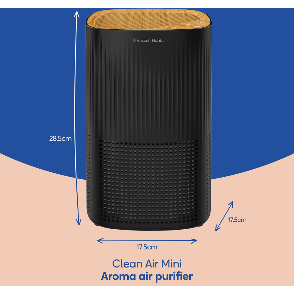 Russell Hobbs Wood and Black Clean Air Mini Aroma Air Purifier Image 8