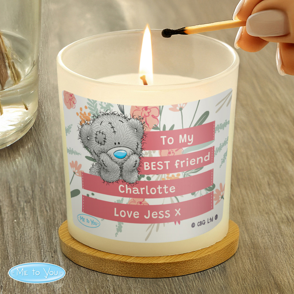 Personalised Memento Personalised Me To You Floral Scented Jar Candle Image 2