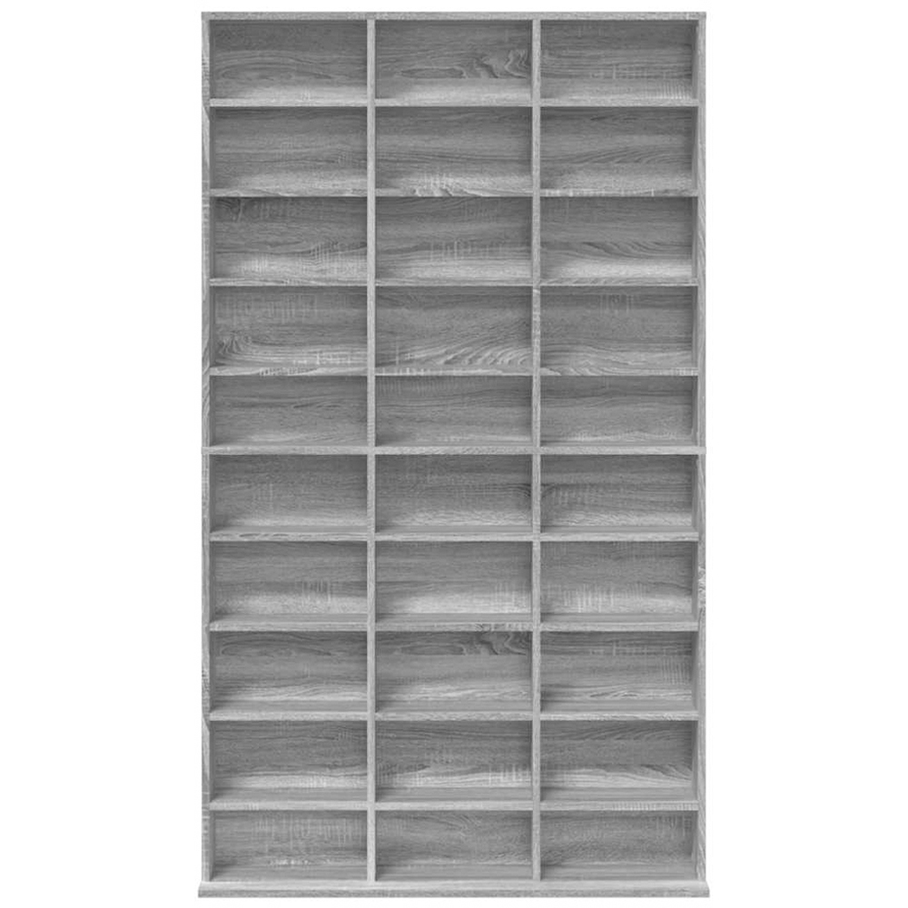 vidaXL 30 Shelf Grey Sonoma CD Cabinet Image 4