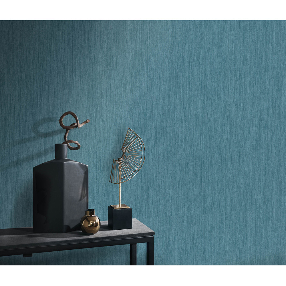 Erismann Soft Loom Blue Vinyl Wallpaper Image 6