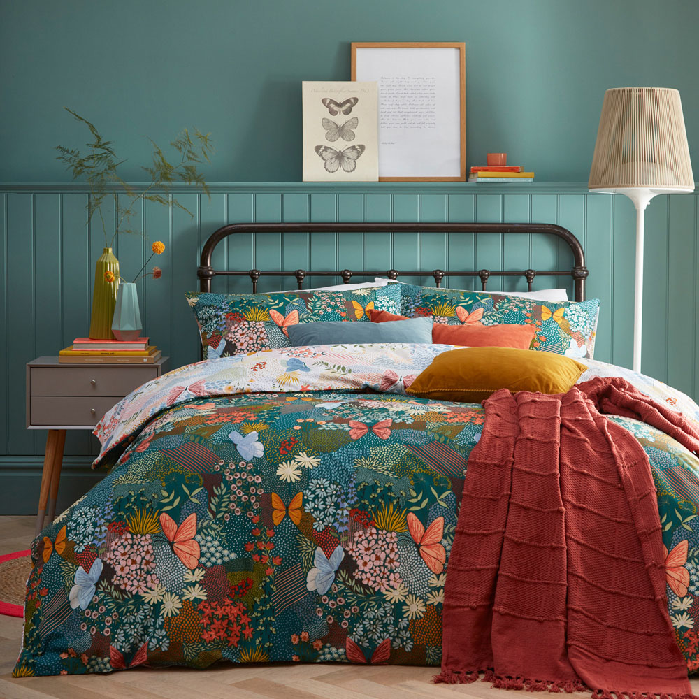 furn. Forage Single Teal Duvet Set Image 7