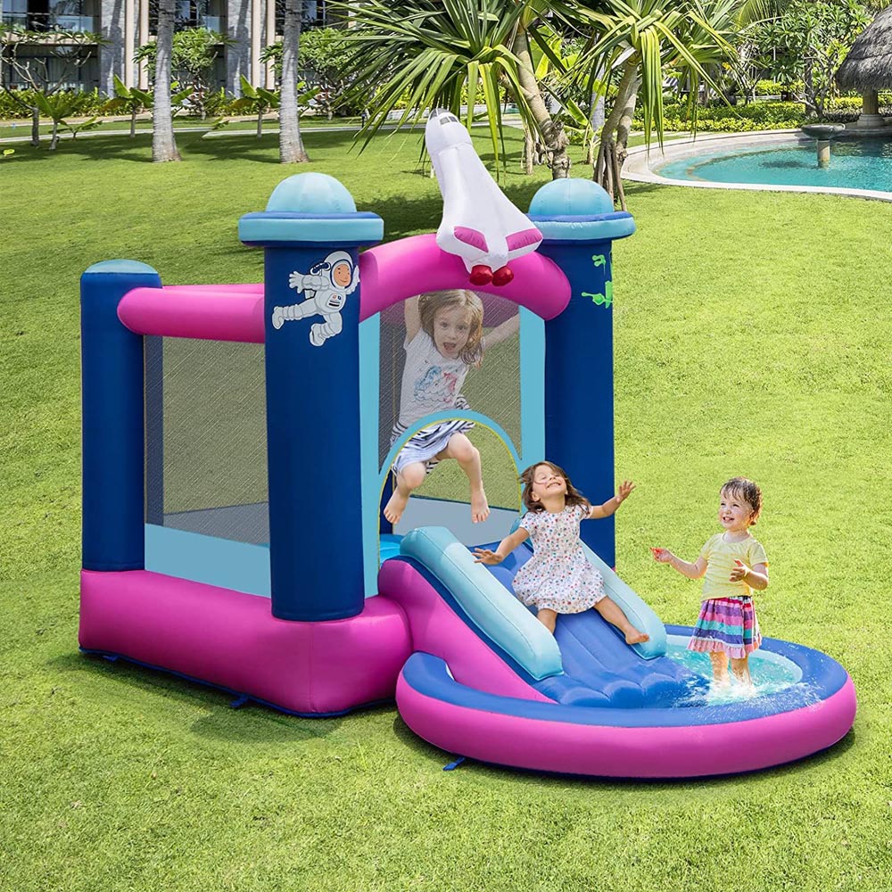Costway Inflatable Bounce House with Blower and Carry Bag Image 2