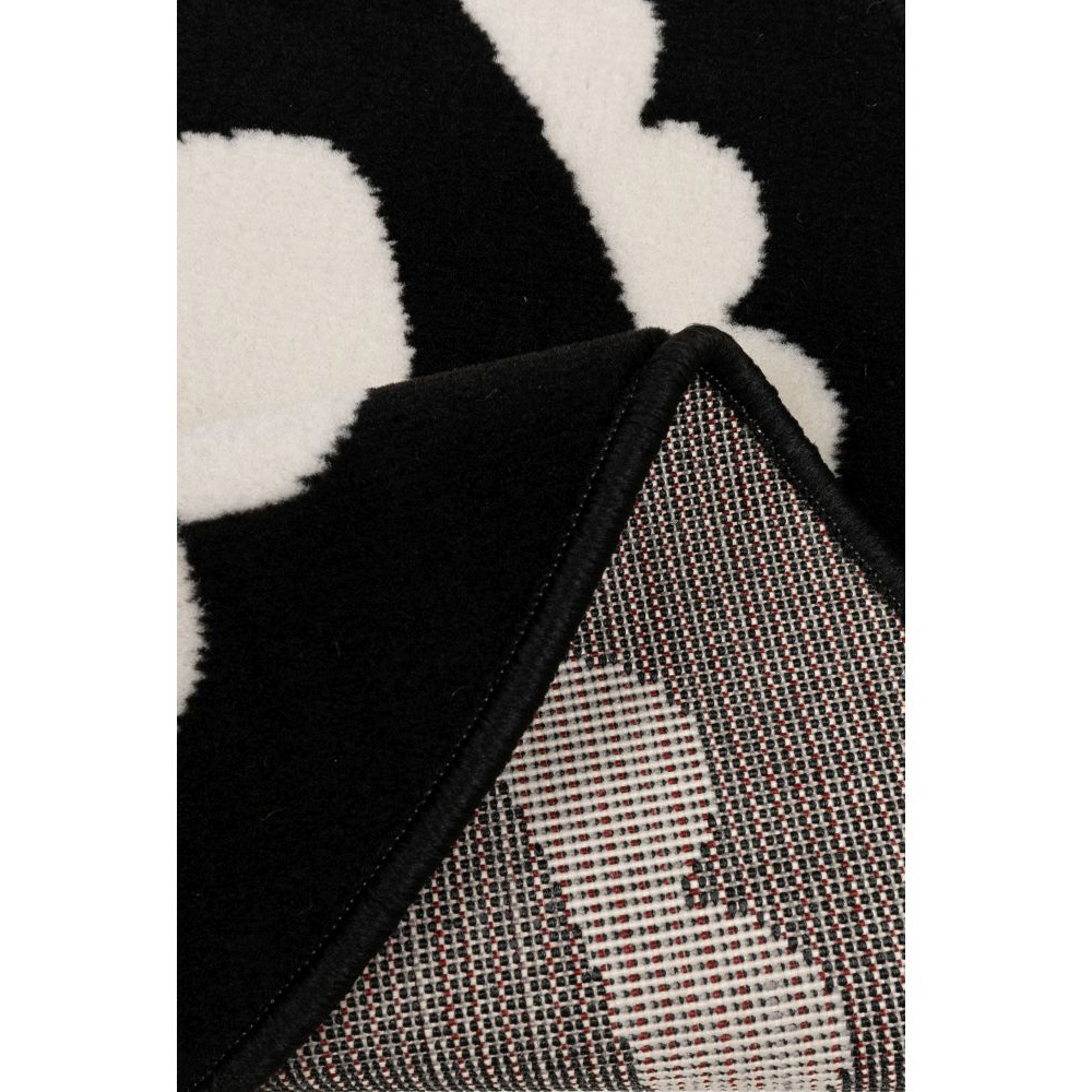 Homemaker Maestro Bow Black Circular Rug 100cm Image 4