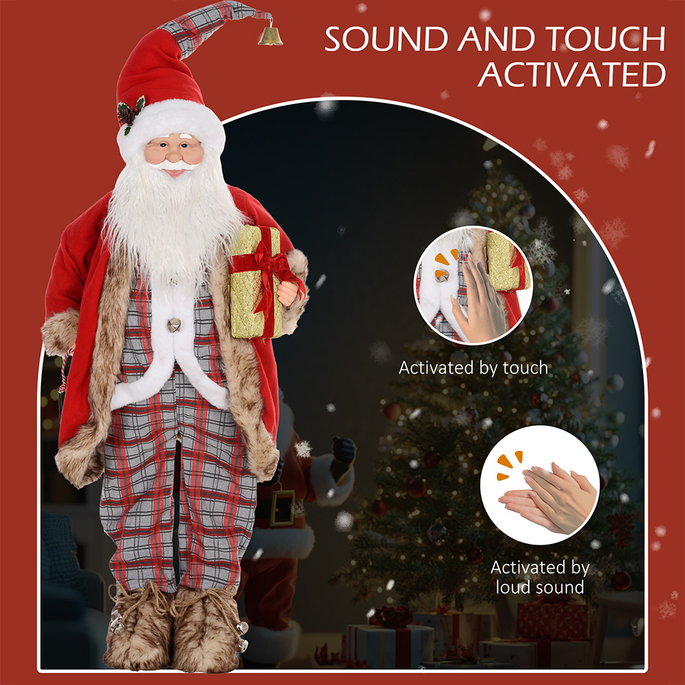 Everglow Animated and Sound Activated Santa Claus 4.6ft Image 4