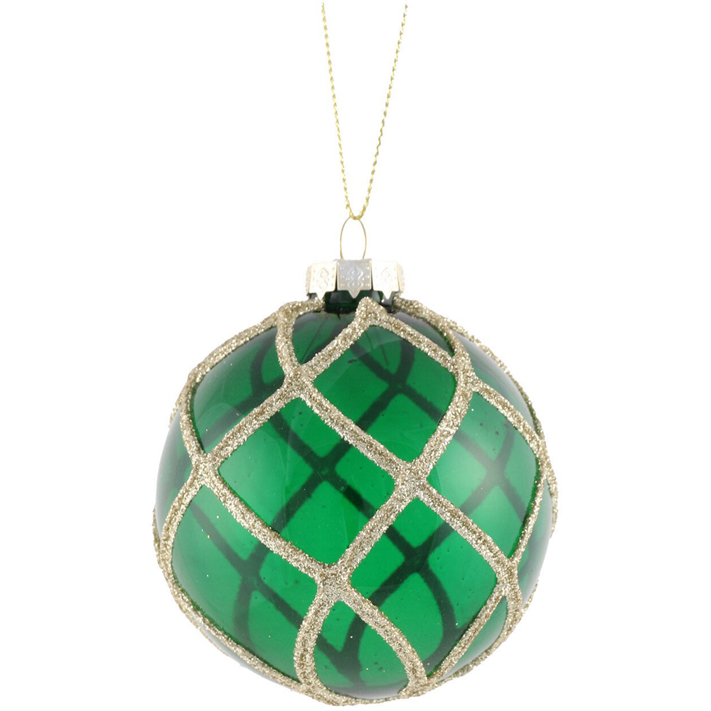 Shiny Green and Gold Bauble - Green & Gold Image 2