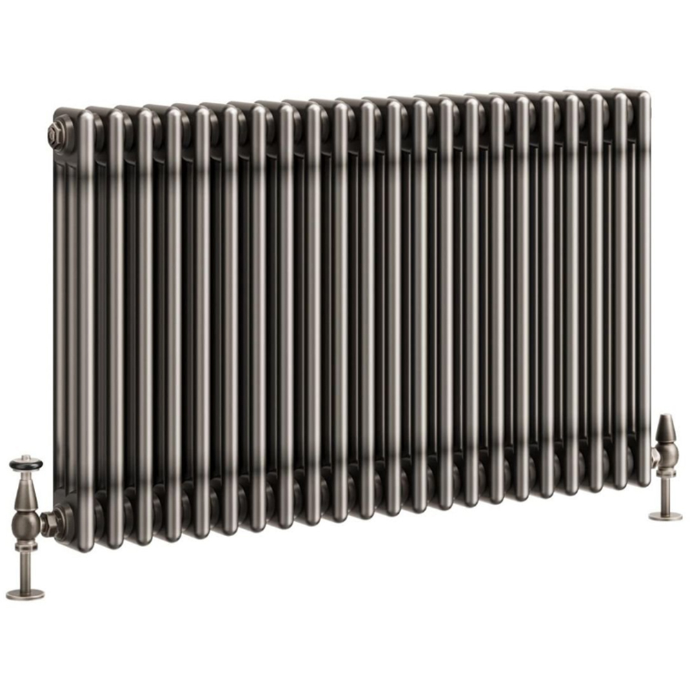 Go Bathrooms Clarence Raw Metal 3 Column 22 Section Radiator 600 x 1010mm Image 1