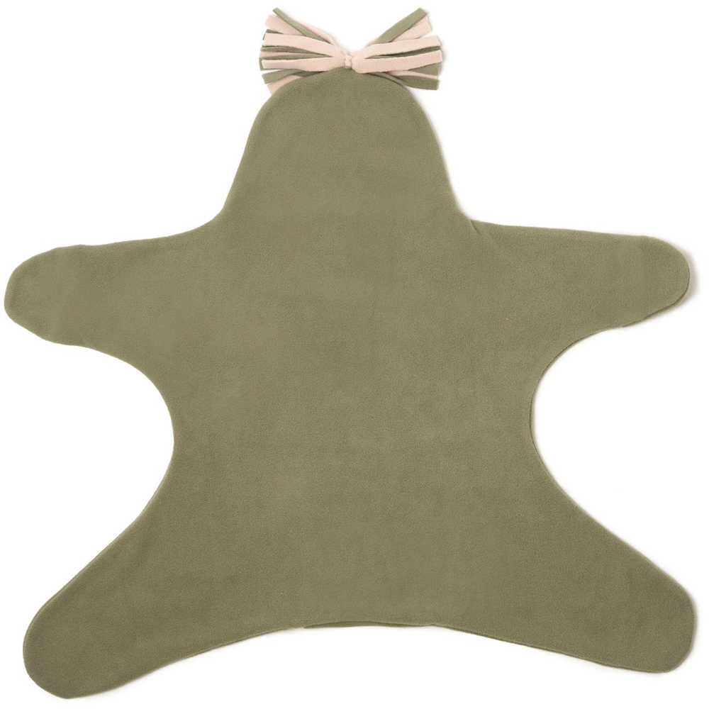 Clair de Lune Green Star Fleece Wrap Blanket Image 3