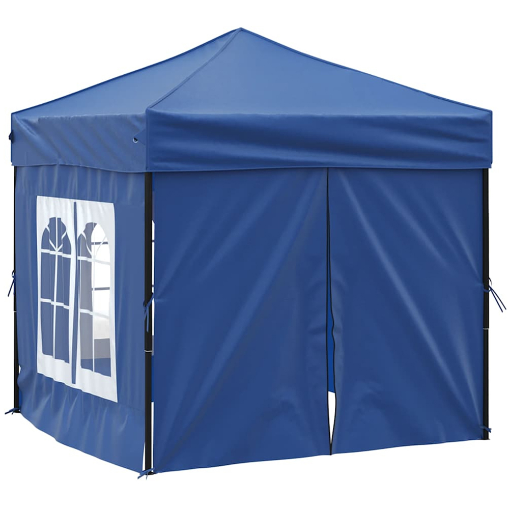 vidaXL 2 x 2m Blue Party Tent with Sidewalls Image 3