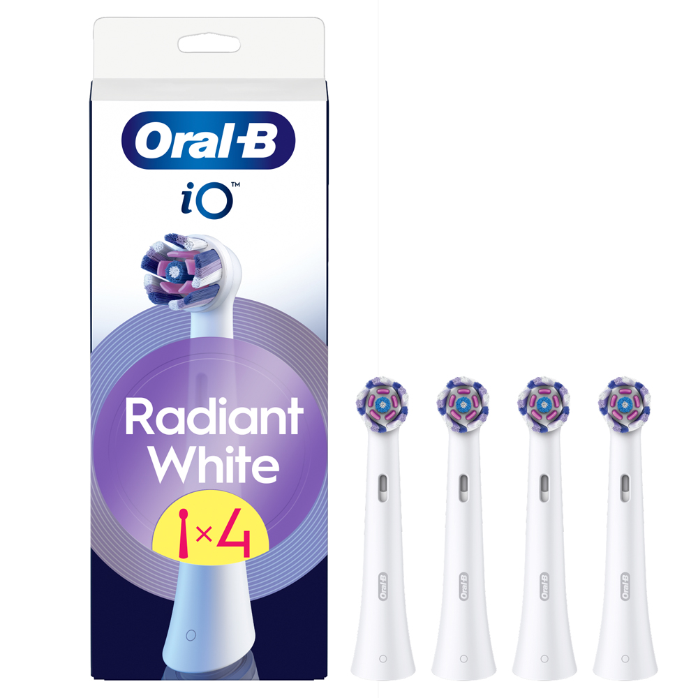 Oral-B iO Radiant White Toothbrush Refill Head 4 Pack Image 4