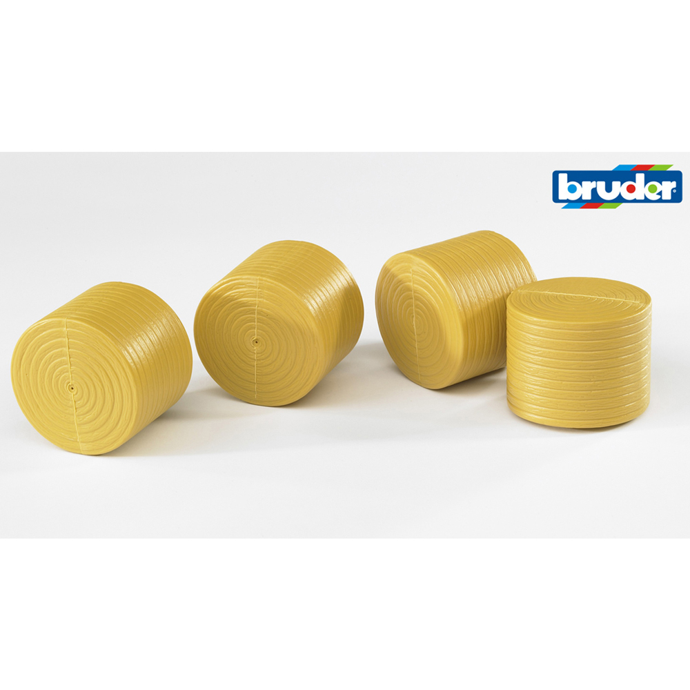Bruder Kids Claas Rolland 250 Ochre Round Hay Bales Accessory 4 Pack Image 2