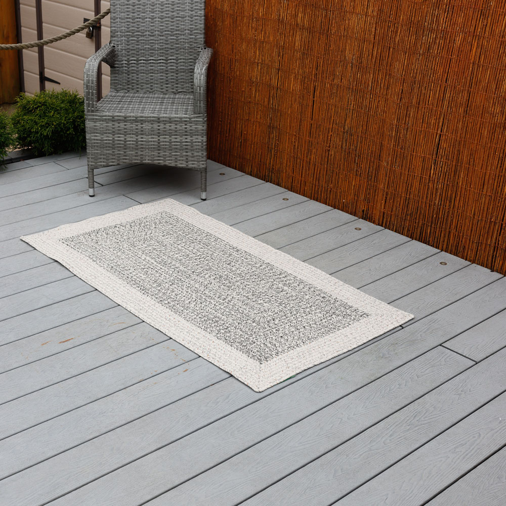 Streetwize Jute Effect Light Grey Outdoor Rug 80 x 150cm Image 5