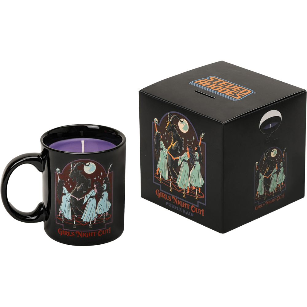 Steve Rhodes Girls Night Out Purple Rain Scented Candle with Black Mug Image 5