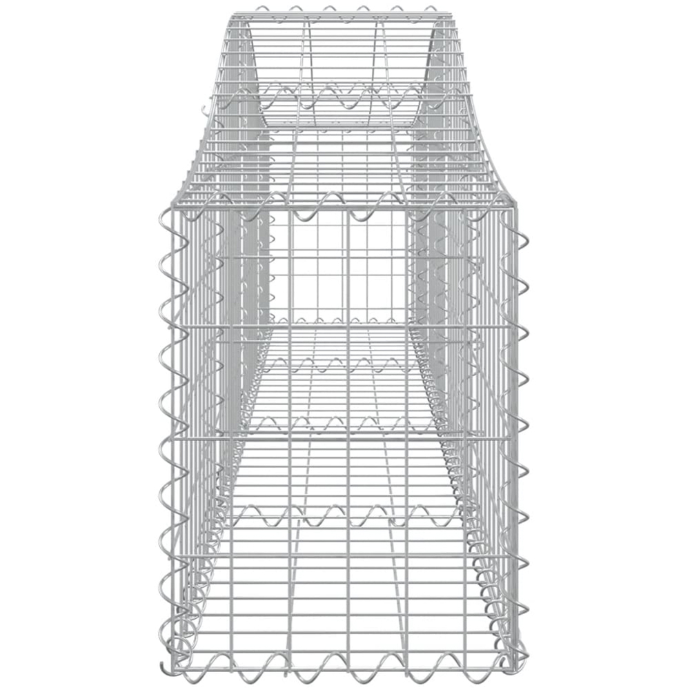 vidaXL Silver Galvanised Iron Arched Gabion Basket 200 x 30 x 40/60cm 14 Pack Image 3