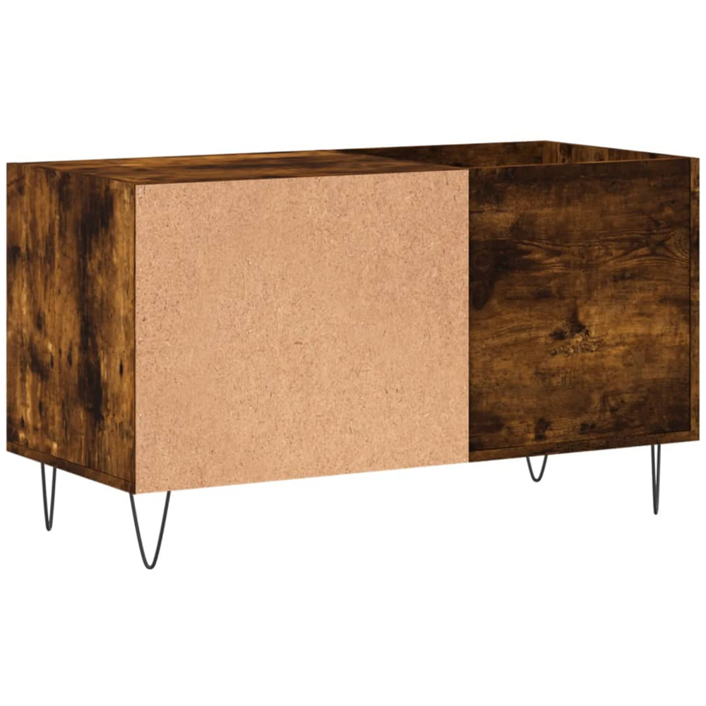 vidaXL 2 Shelf Smoked Oak Record Cabinet Image 6