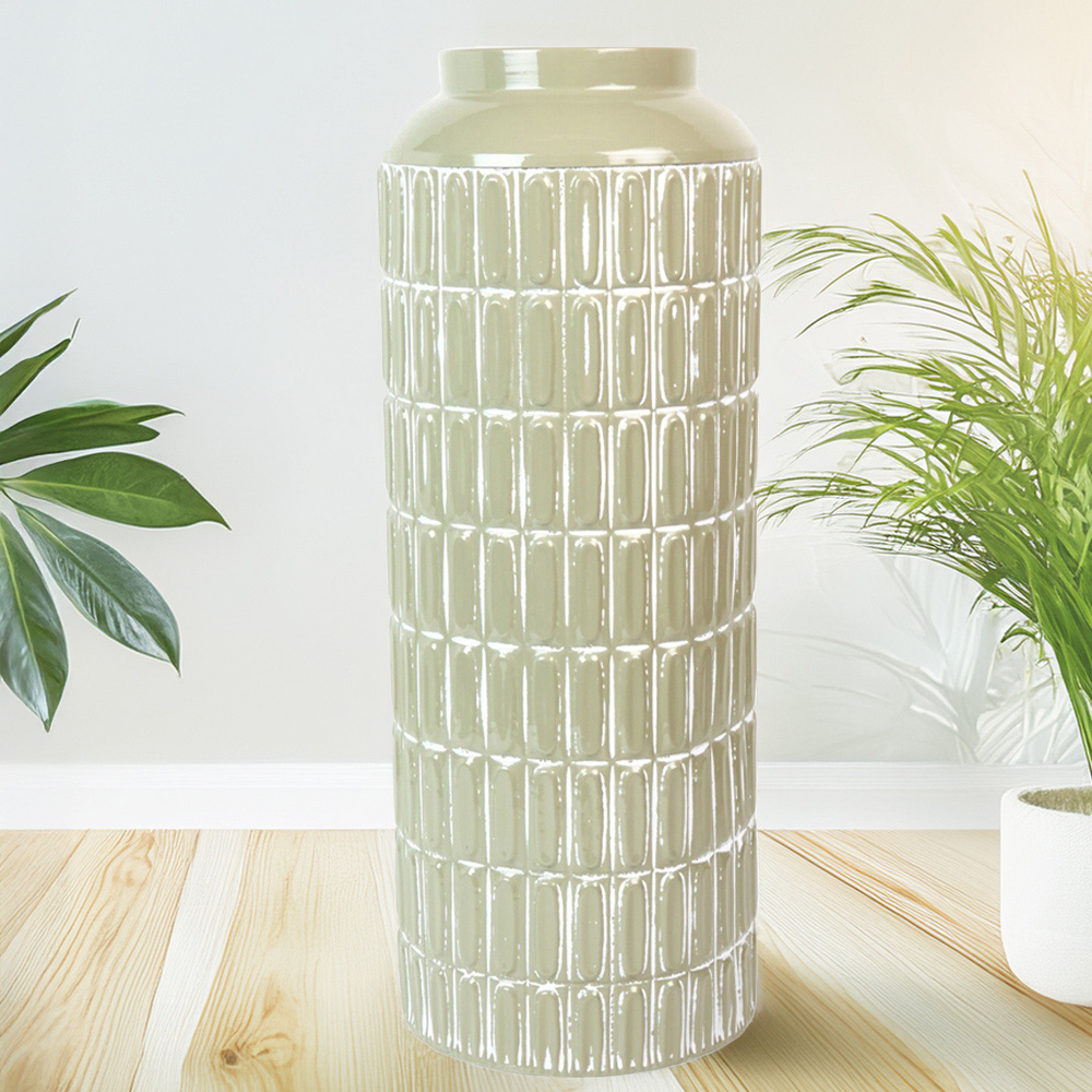 Maja Tall Metal Vase Sage Image 6