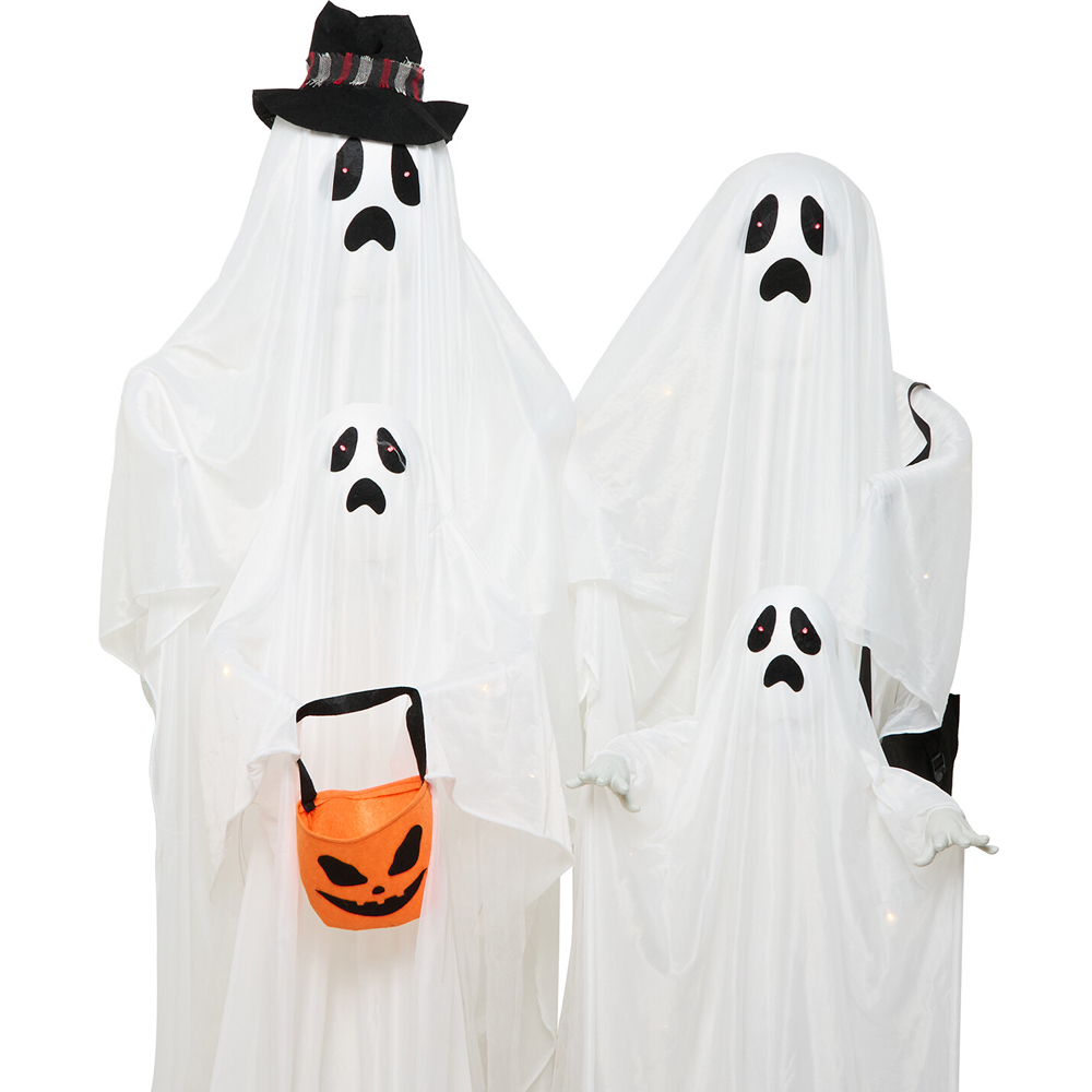 Standing Ghost Family Decoration White Image 7