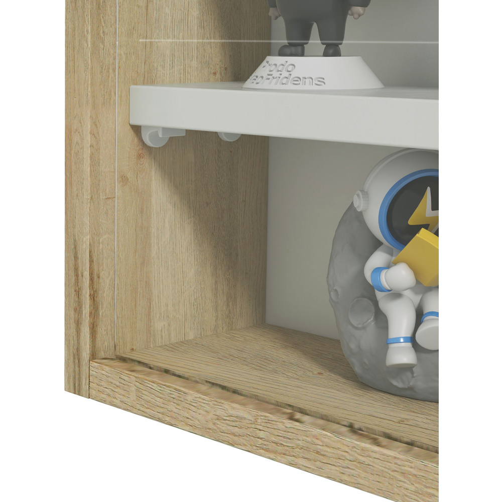 Portland 2 Door 5 Shelf Natural Wall Cabinet Image 3
