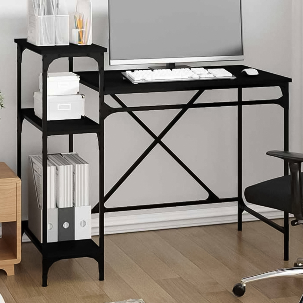 vidaXL Modern Large Desk Brown Image 1
