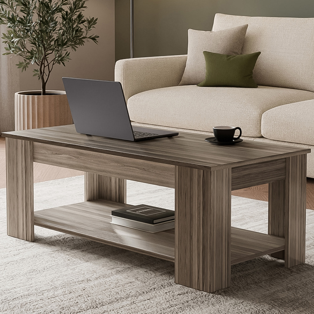 GFW Walnut Lift Up Coffee Table Image 1