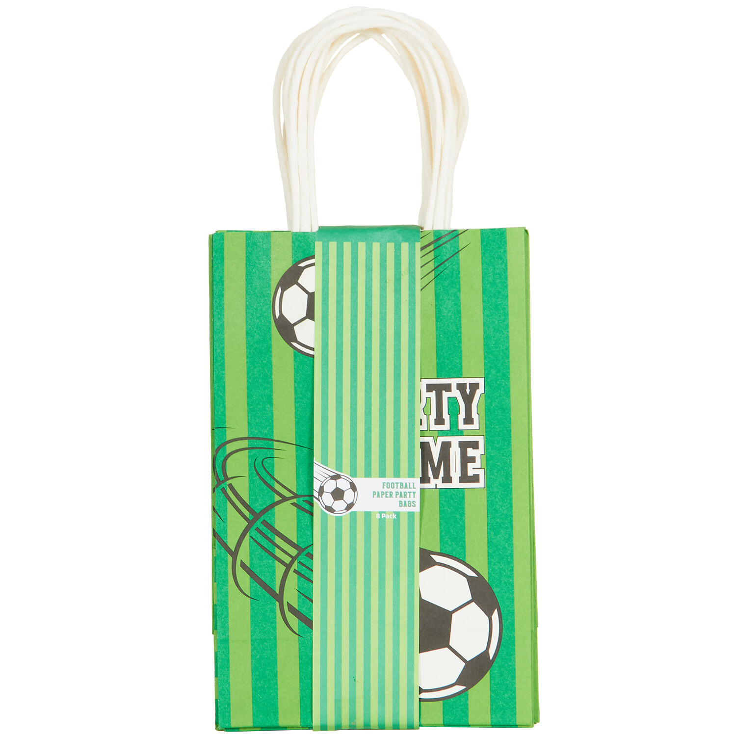 Pack of 8 Football Party Bags - Green Image 1