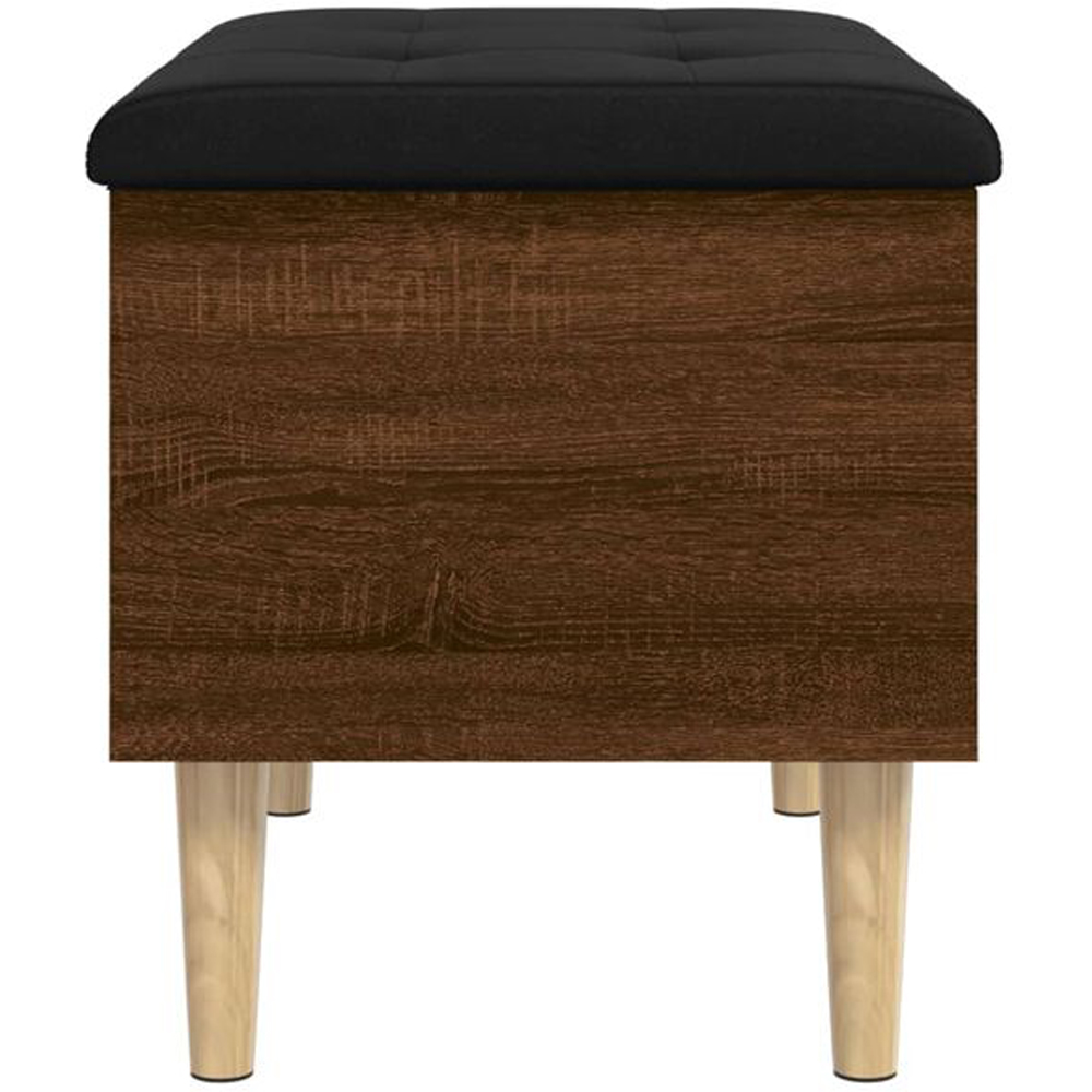 vidaXL Brown Oak Lift-Up Seat Storage Bench Image 5