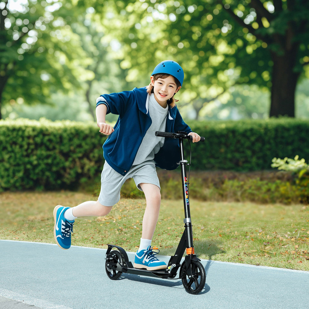 Tommy Toys AIYAPLAY Black Adjustable Handlebar Foldable Kids Kick Scooter Image 2