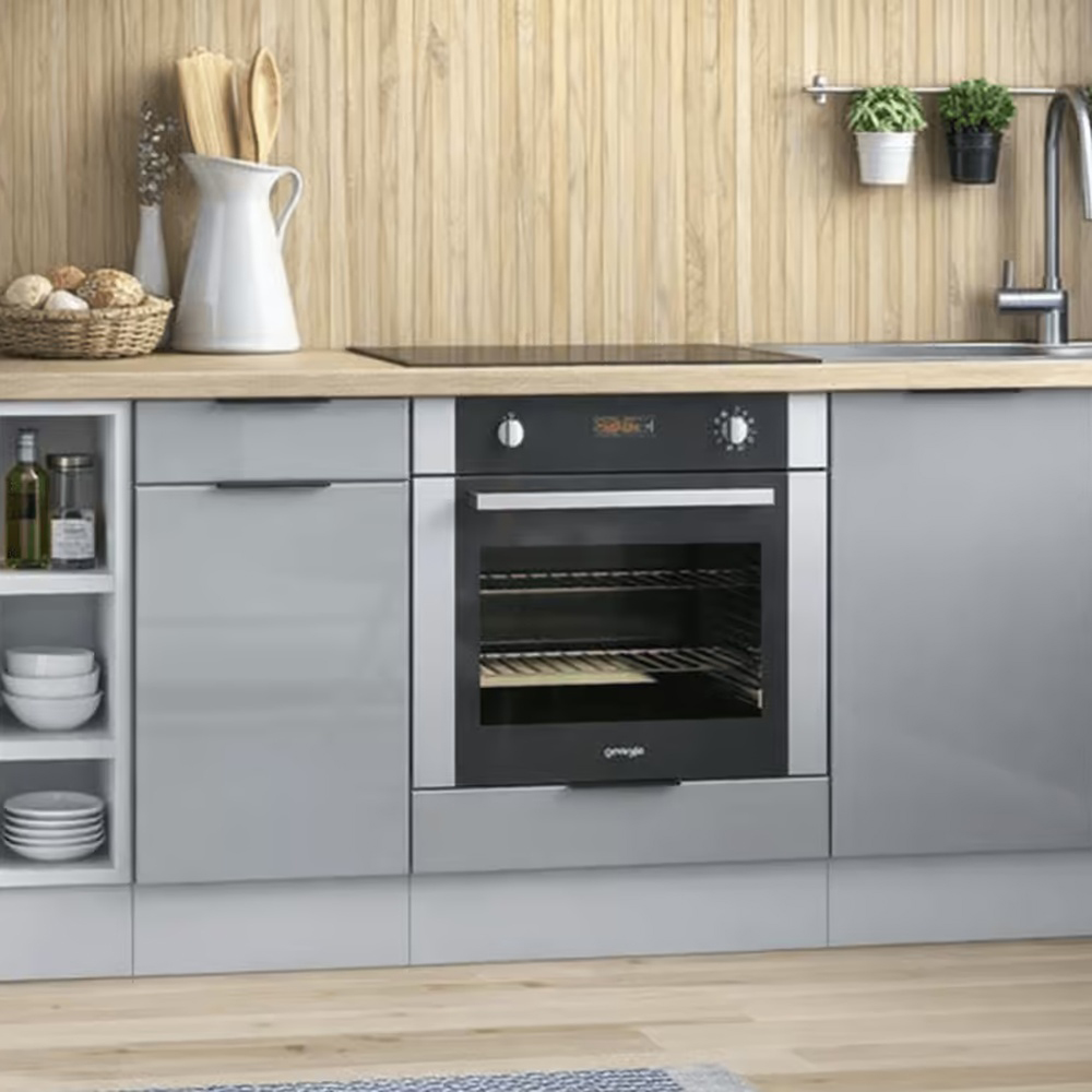 Impact Furniture Star Light Grey Gloss Star Kitchen Cabinet Set of 7 Image 2