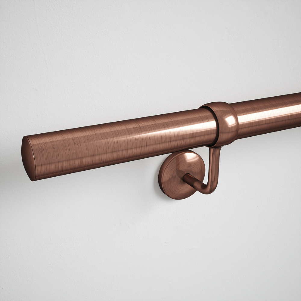 Forgeworks Antique Copper Stair Hand Rail Kit 1.2m Image 6