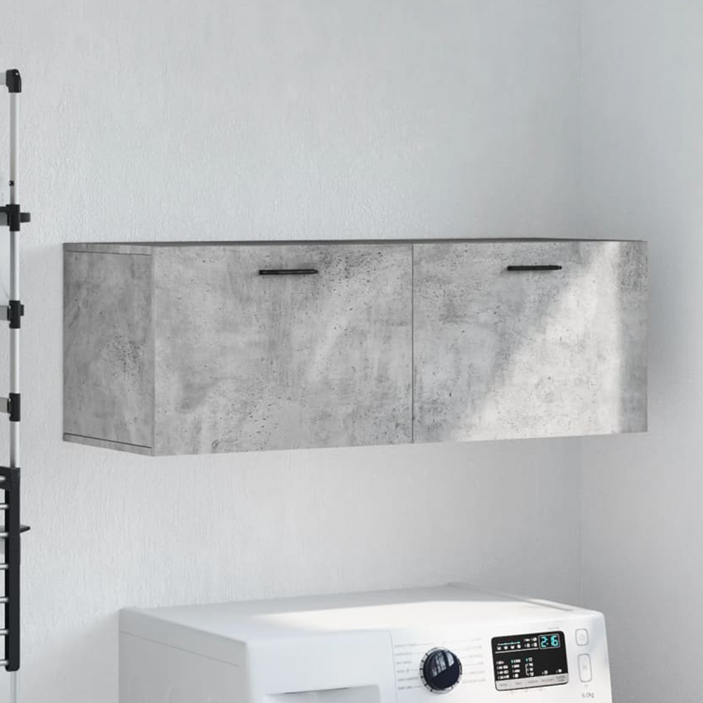 vidaXL 2 Door Concrete Grey Wall Cabinet Image 1