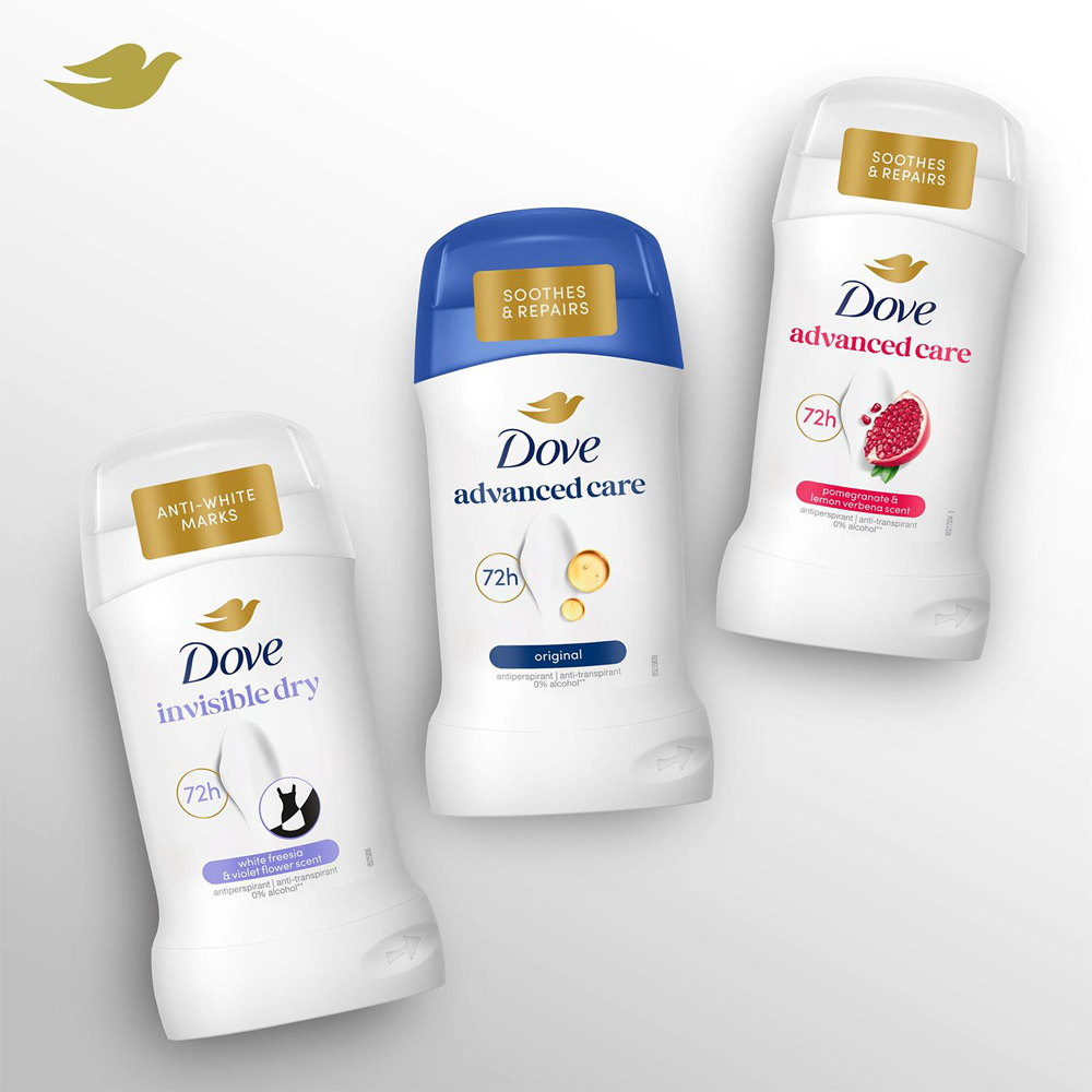 Dove Advanced Care 72H Sweat Protection Anti-Perspirant Deo Stick 50ml 6 Pack Image 9
