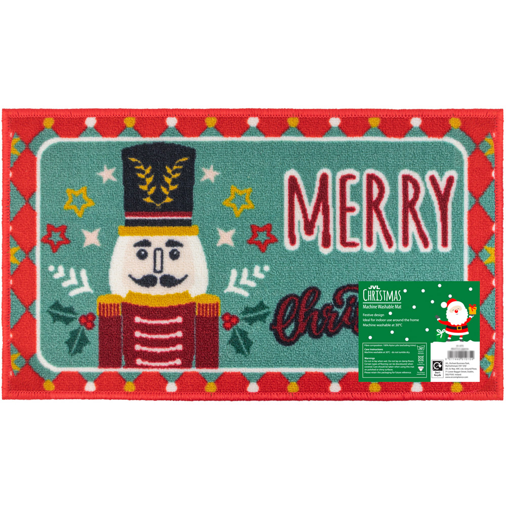 JVL Premium Christmas Nutcracker Nylon Pile Non Slip Indoor Mat 40 x 70cm Image 7