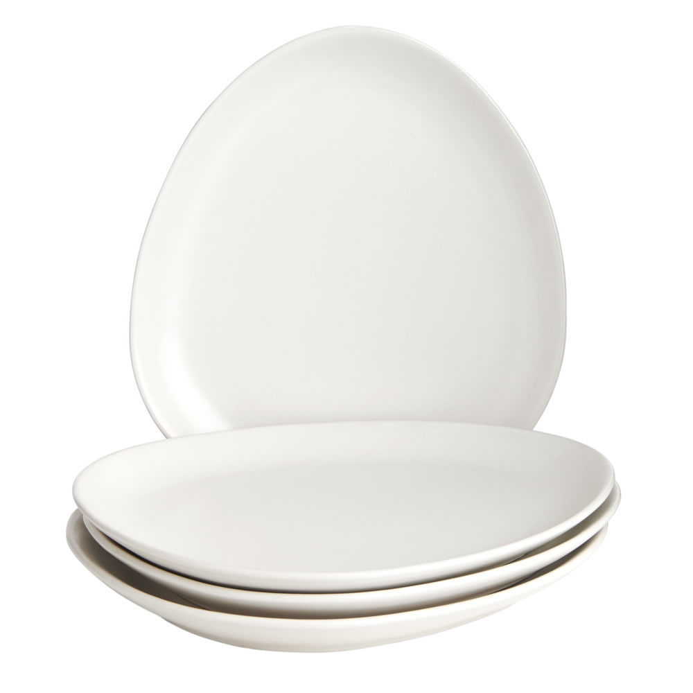 Wilko 12 piece Cream Oval Dinner Set Image 2