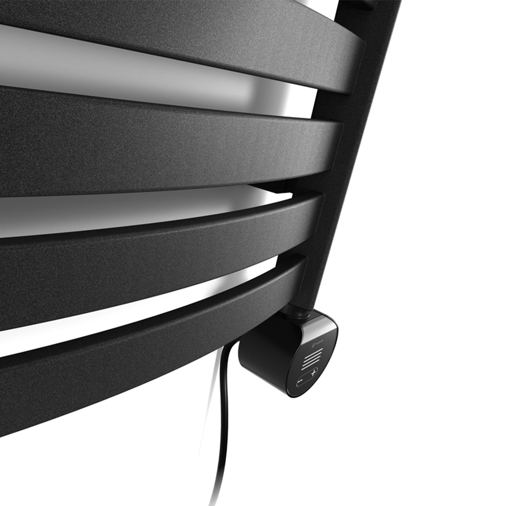 Terma Dexter E Matt Black Electric Towel Rail 860 x 400mm Image 6
