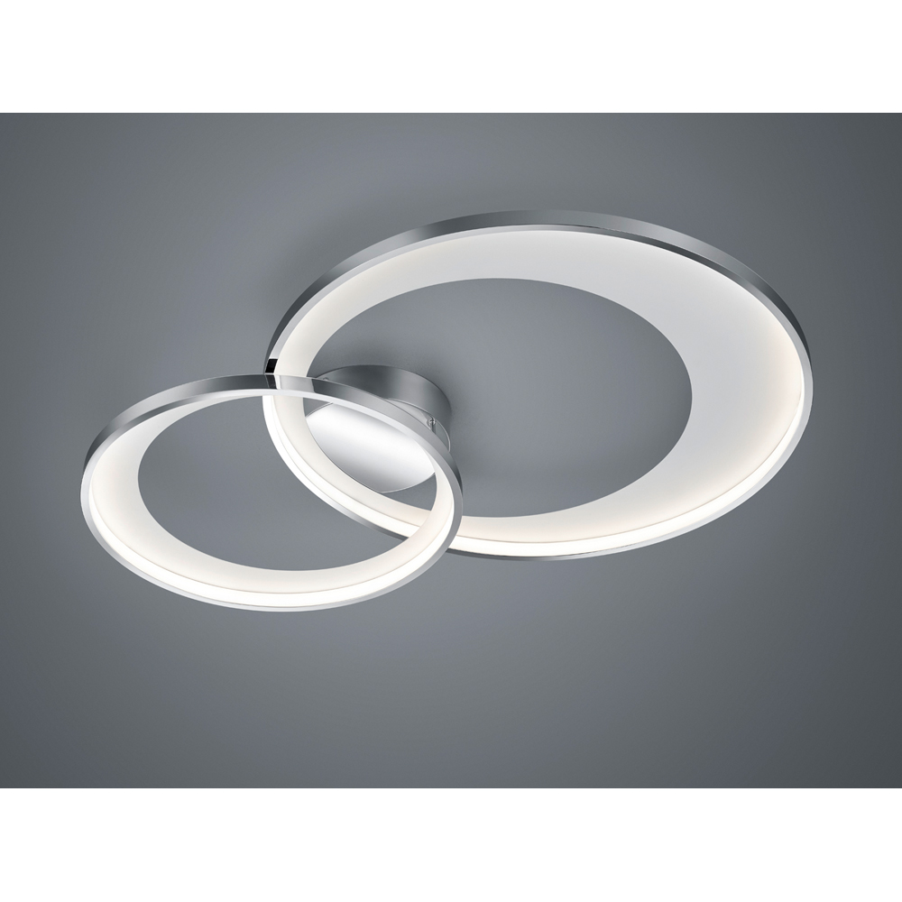 TRIO Granada Chrome Integrated LED Ceiling Light Image 2