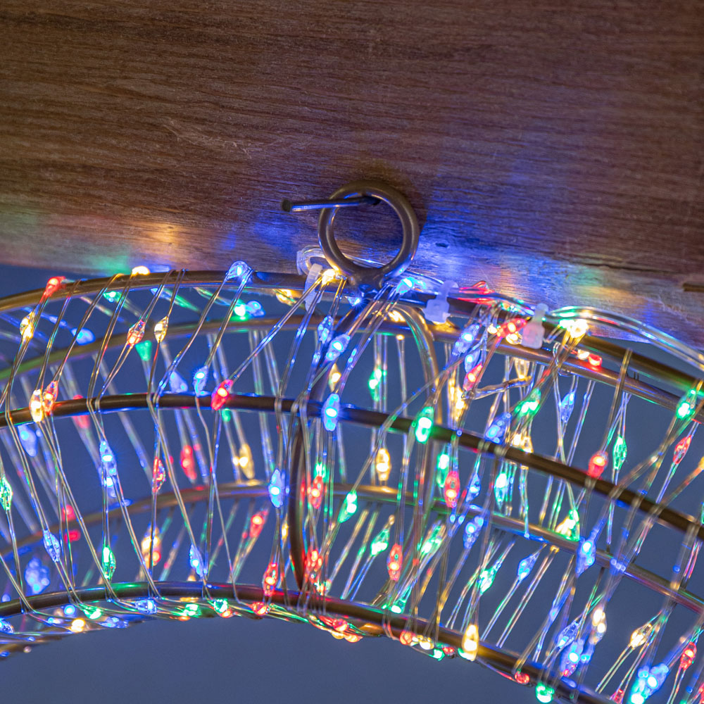 Samuel Alexander 960 Multi-Coloured LED Light-Up Christmas Wreath 45cm Image 6