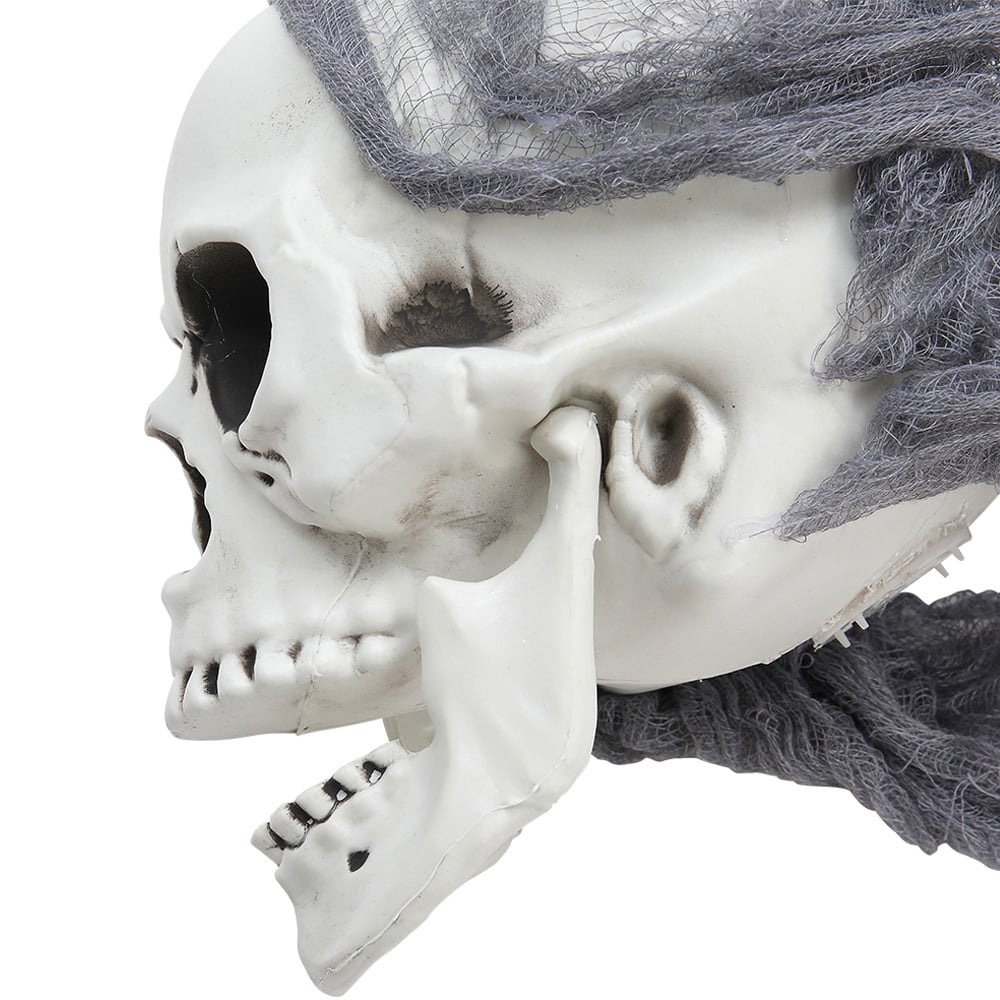 Living and Home Halloween Hanging Skull with Light Up Eyes 85cm Image 5