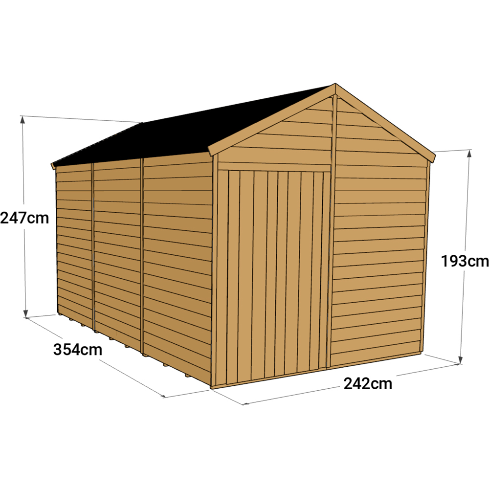 StoreMore 12 x 8ft Double Door Overlap Apex Shed Image 3