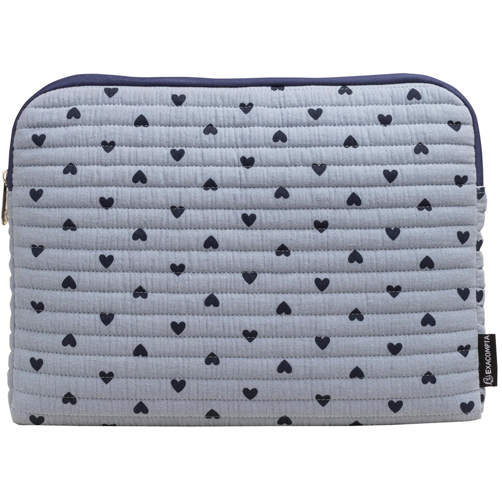 Exacompta Pink 13-14 inch Hearts Laptop Sleeve Image 1