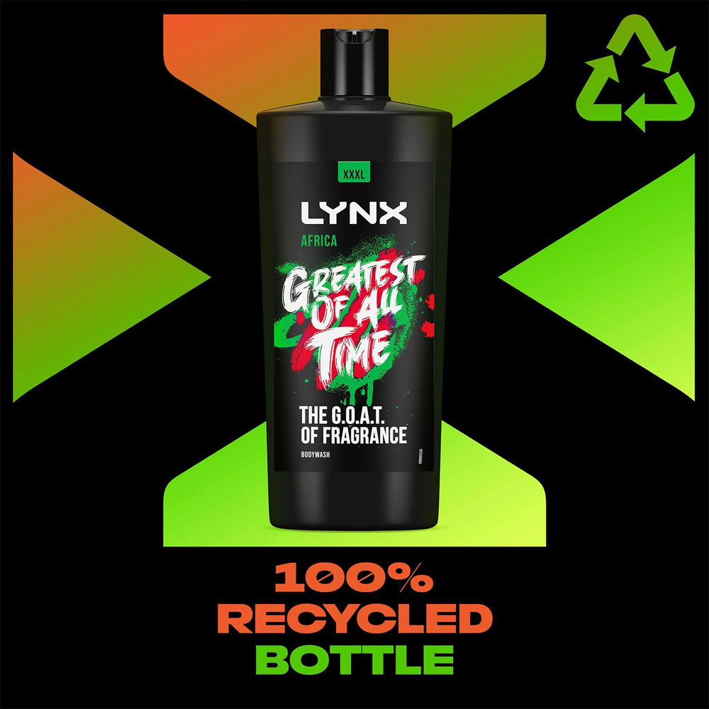 Lynx Africa The G.O.A.T. of Fragrance Refreshing Shower Gel 700ml 3 Pack Image 8