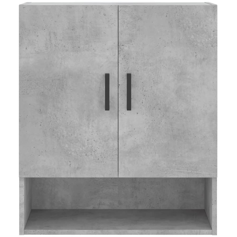 vidaXL 2 Door Single Shelf Concrete Grey Wall Cabinet Image 5